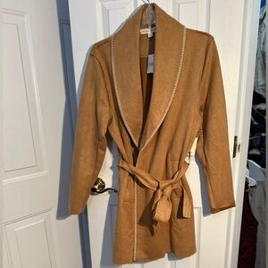 Tan Faux Suede Jacket NWT